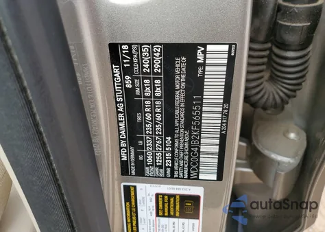 2019 Mercedes-Benz Glc 300 from USA, damaged, VIN WDC0G4JB2KF565511